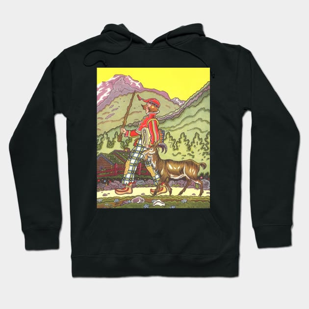 Vintage Fairy Tales, The Boy and the North Wind Hoodie by MasterpieceCafe